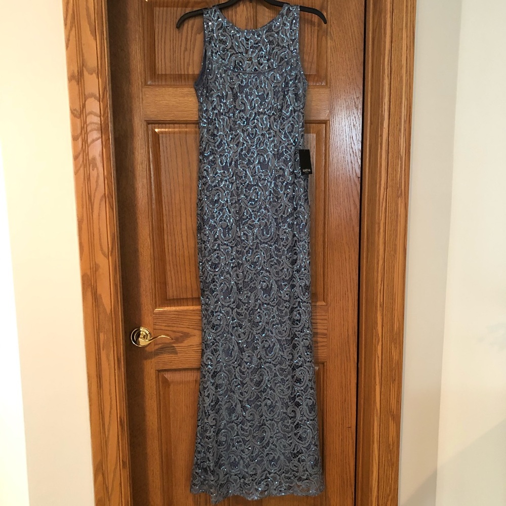 NWT Women’s Marina Sequin Lace Gown